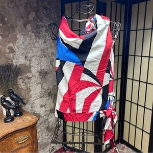 Lauren Ralph Lauren Women’s Silk Backless Cowl Neck Tie Waist Top Size 16